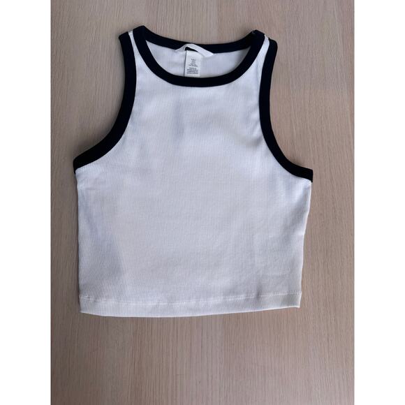 H&M Cotton Ribbed White Tanktop - New - Picture 1 of 5